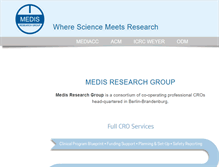 Tablet Screenshot of medis-research.com